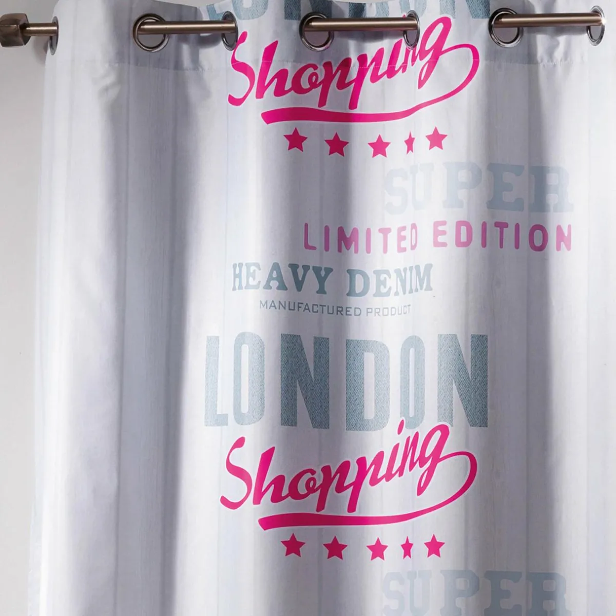 DOUCEUR D'INTERIEUR Rideau (140 x H240 cm) Girly London Blanc Best