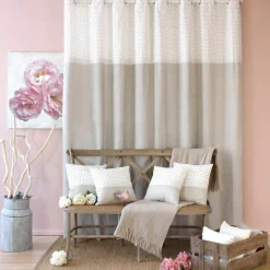 ENJOY HOME Rideau (140 x H240 cm) Romantique dentelle Beige