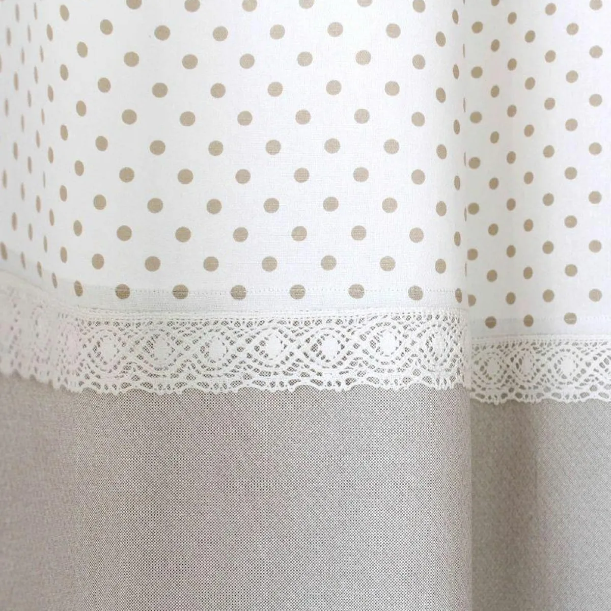 ENJOY HOME Rideau (140 x H240 cm) Romantique dentelle Beige