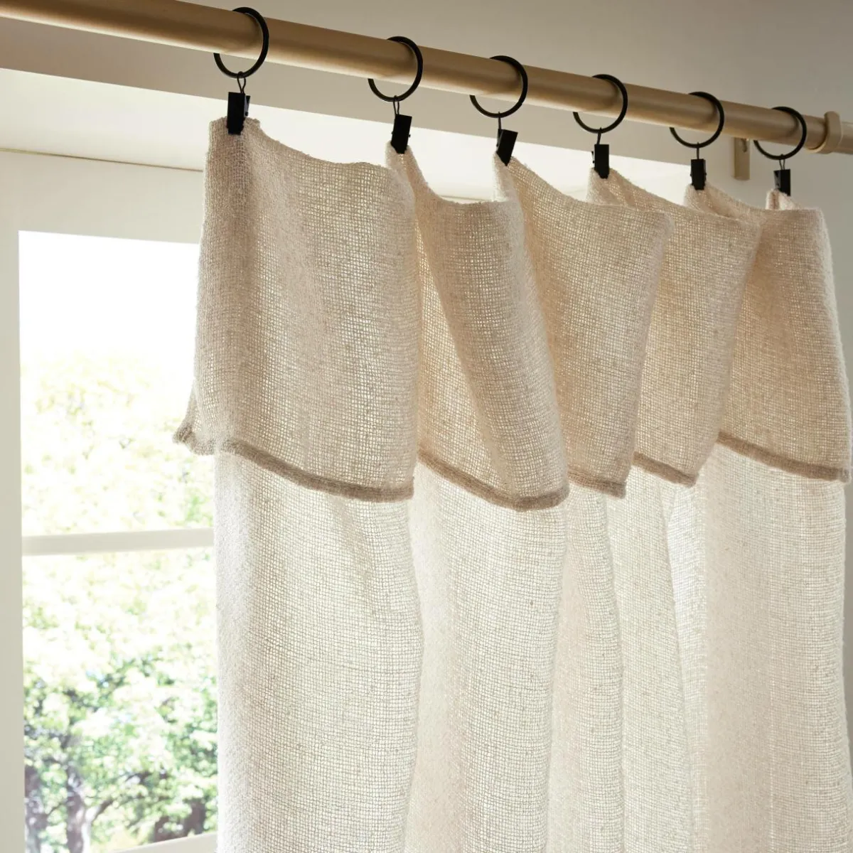 EMINZA Rideau ajustable (140 x max 300 cm) Nils Beige Outlet