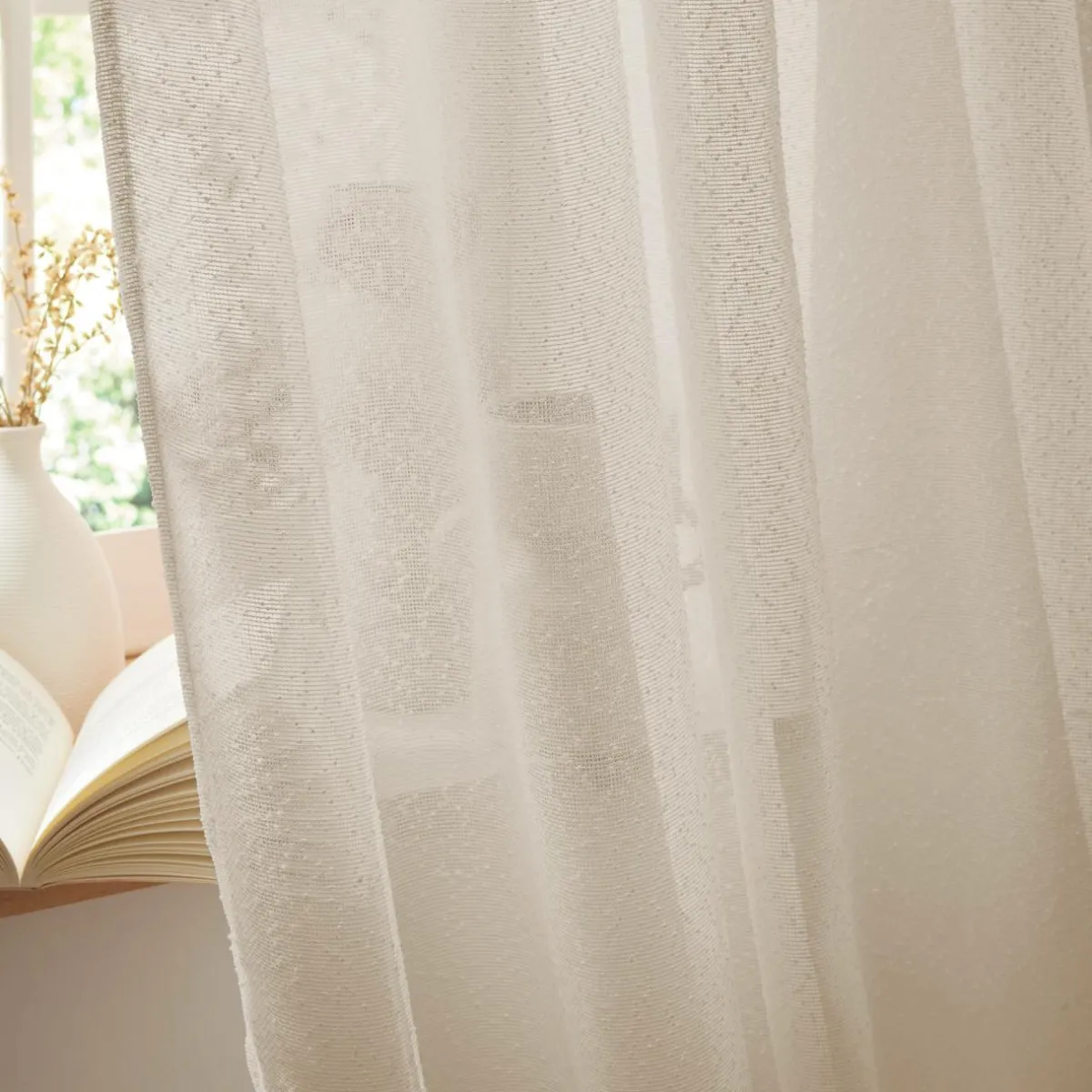 EMINZA Rideau ajustable bouclette (140 x 300 cm) Eliott Beige Hot