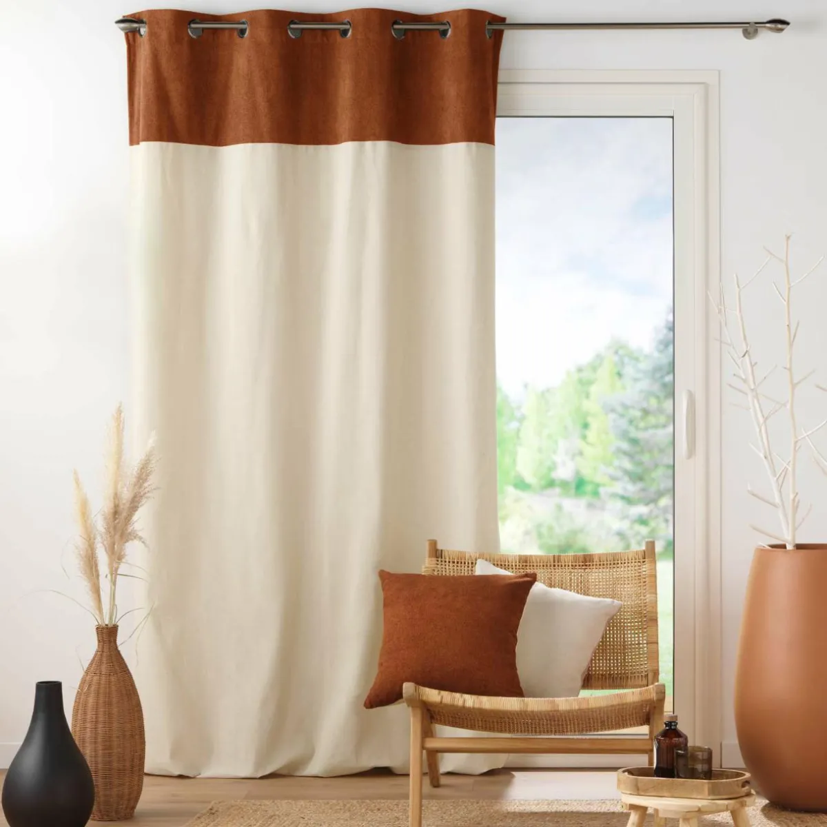 EMINZA Rideau bouclette (140 x 240 cm) Ava Camel Outlet