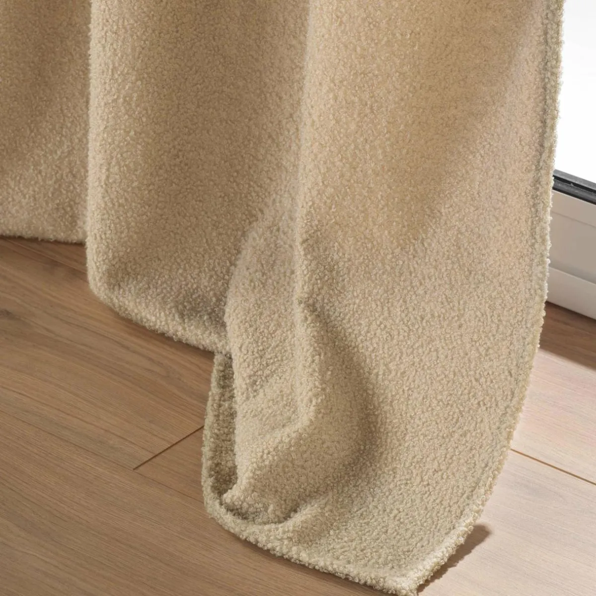 DOUCEUR D'INTERIEUR Rideau bouclette (140 x 240 cm) Wooly Beige Sale