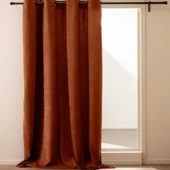 douceur d'intu017drieur Rideau bouclette (140 x 260 cm) Winona Terracotta