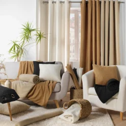 DOUCEUR D'INTERIEUR Rideau bouclette (140 x 240 cm) Wooly Camel New