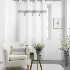 DOUCEUR D'INTERIEUR Rideau coton (140 x 240 cm) Amaya Gris New