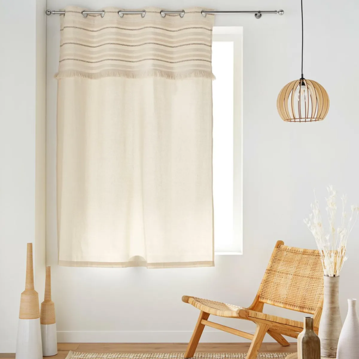 douceur d'intu017drieur Rideau coton (140 x 180 cm) Atlas Beige Hot