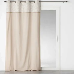 DOUCEUR D'INTERIEUR Rideau coton (140 x 240 cm) Bahina Beige Outlet