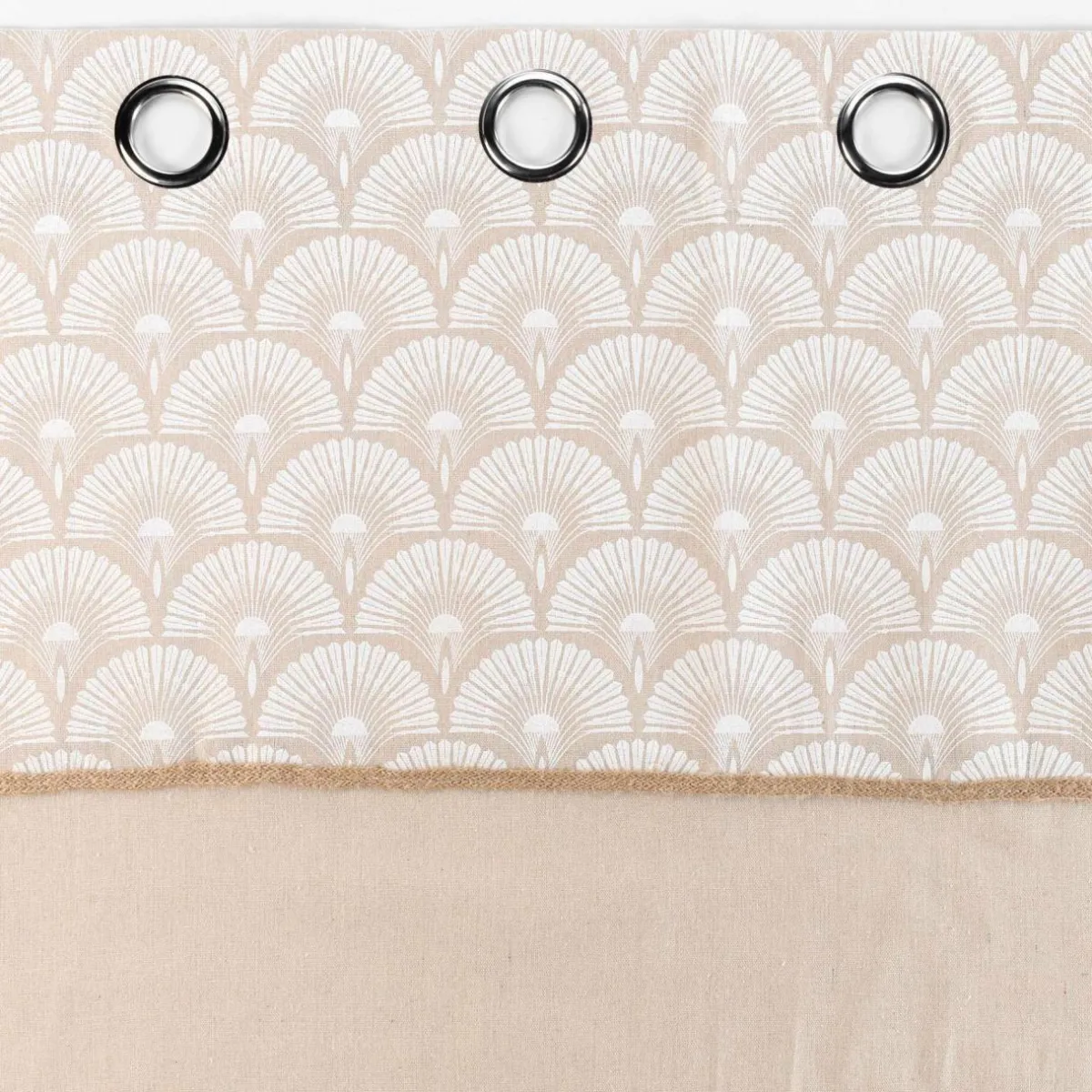 DOUCEUR D'INTERIEUR Rideau coton (140 x 240 cm) Bahina Beige Outlet