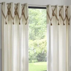 ATMOSPHERA Rideau coton (140 X 260 cm) Carmen Beige New