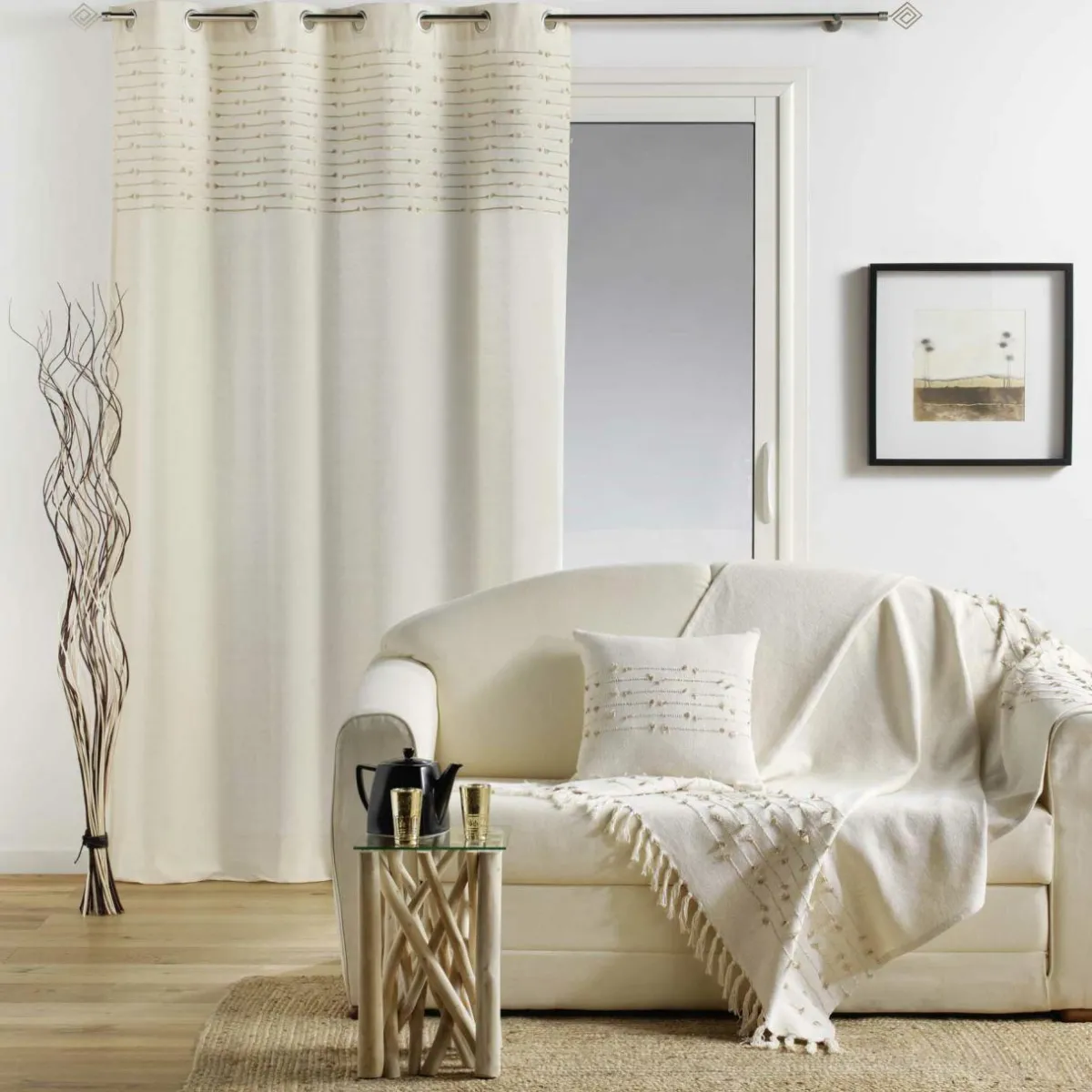 DOUCEUR D'INTERIEUR Rideau coton (140 x 240 cm) Golden Sunset Or New