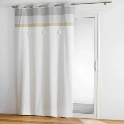 douceur d'intu017drieur Rideau coton (140 x 240 cm) Iliade Blanc Sale