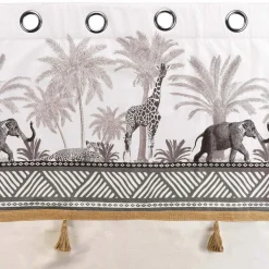 DOUCEUR D'INTERIEUR Rideau coton (140 x 240 cm) Kenya lodge Ecru Hot