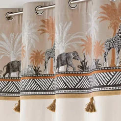 DOUCEUR D'INTERIEUR Rideau coton (140 x 240 cm) Kenya lodge Taupe Online