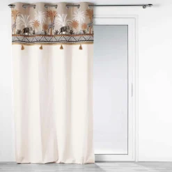 DOUCEUR D'INTERIEUR Rideau coton (140 x 240 cm) Kenya lodge Taupe Online
