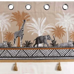 DOUCEUR D'INTERIEUR Rideau coton (140 x 240 cm) Kenya lodge Taupe Online