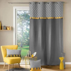 DOUCEUR D'INTERIEUR Rideau coton (140 x 240 cm) Neo Casa Gris Online