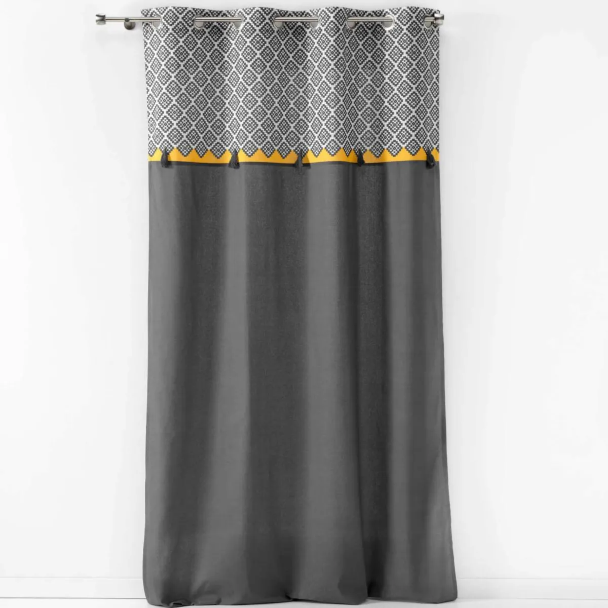 DOUCEUR D'INTERIEUR Rideau coton (140 x 240 cm) Neo Casa Gris Online
