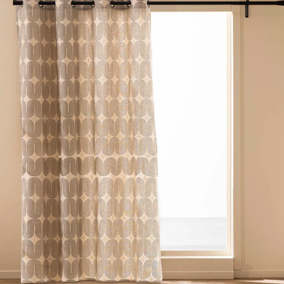 douceur d'intu017drieur Rideau coton (140 x 280 cm) Ondine Noir New