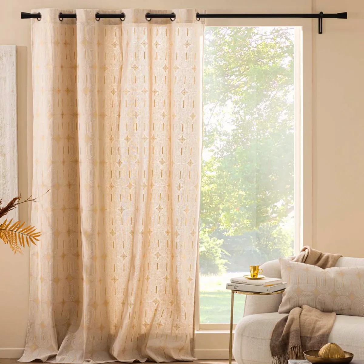 douceur d'intu017drieur Rideau coton (140 x 240 cm) Ondine Blanc Outlet