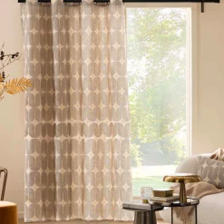 douceur d'intu017drieur Rideau coton (140 x 240 cm) Ondine Noir