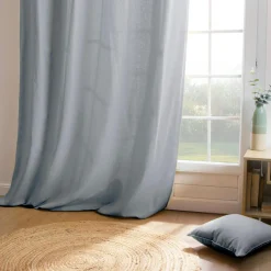 EMINZA Rideau coton (140 x 260 cm) Pixel Gris Discount