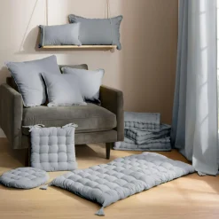 EMINZA Rideau coton (140 x 260 cm) Pixel Gris Discount