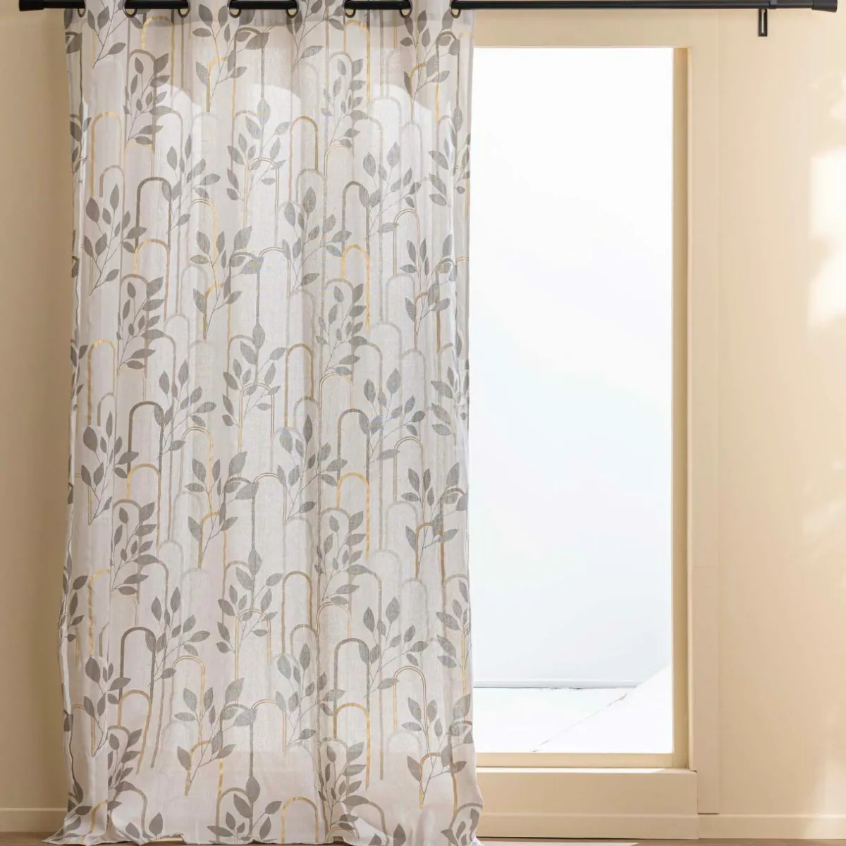 douceur d'intu017drieur Rideau coton (140 x 280 cm) Roseris Gris Online