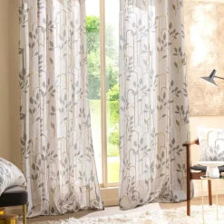 douceur d'intu017drieur Rideau coton (140 x 280 cm) Roseris Gris Online