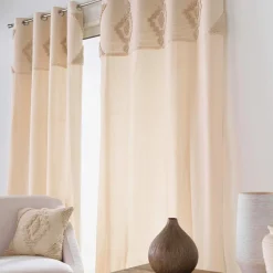 douceur d'intu017drieur Rideau coton tufté (140 x 240 cm) Kamary Beige Outlet