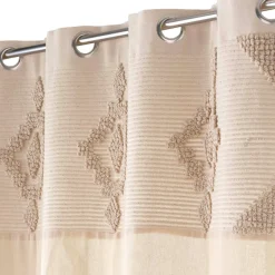 douceur d'intu017drieur Rideau coton tufté (140 x 240 cm) Kamary Beige Outlet