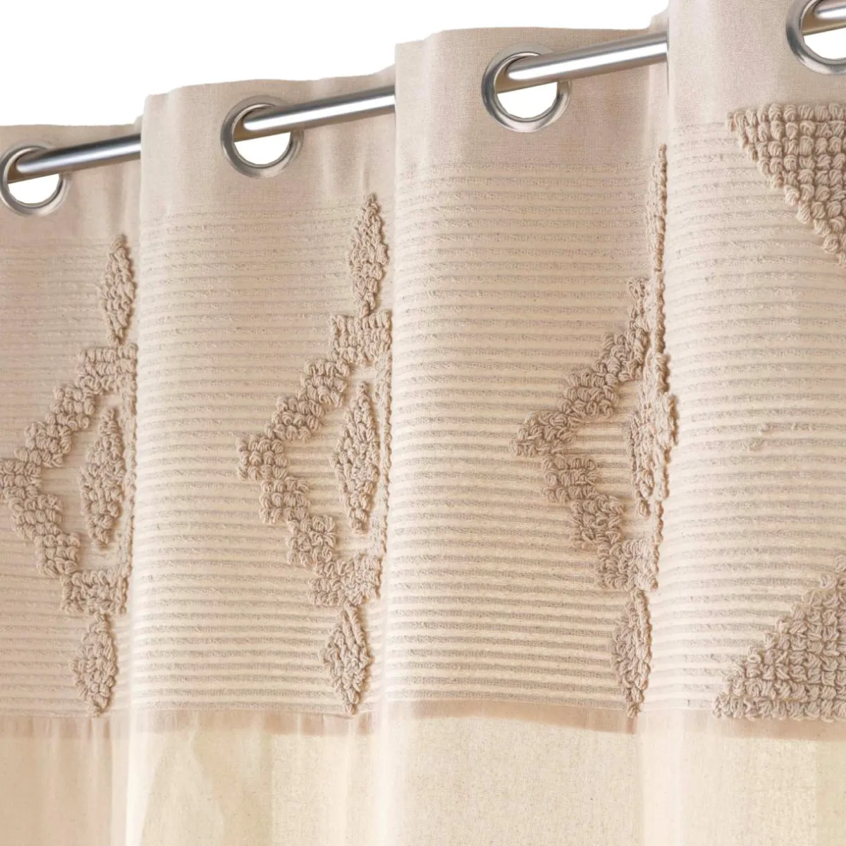 douceur d'intu017drieur Rideau coton tufté (140 x 240 cm) Kamary Beige Outlet