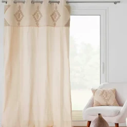 douceur d'intu017drieur Rideau coton tufté (140 x 240 cm) Kamary Beige Outlet