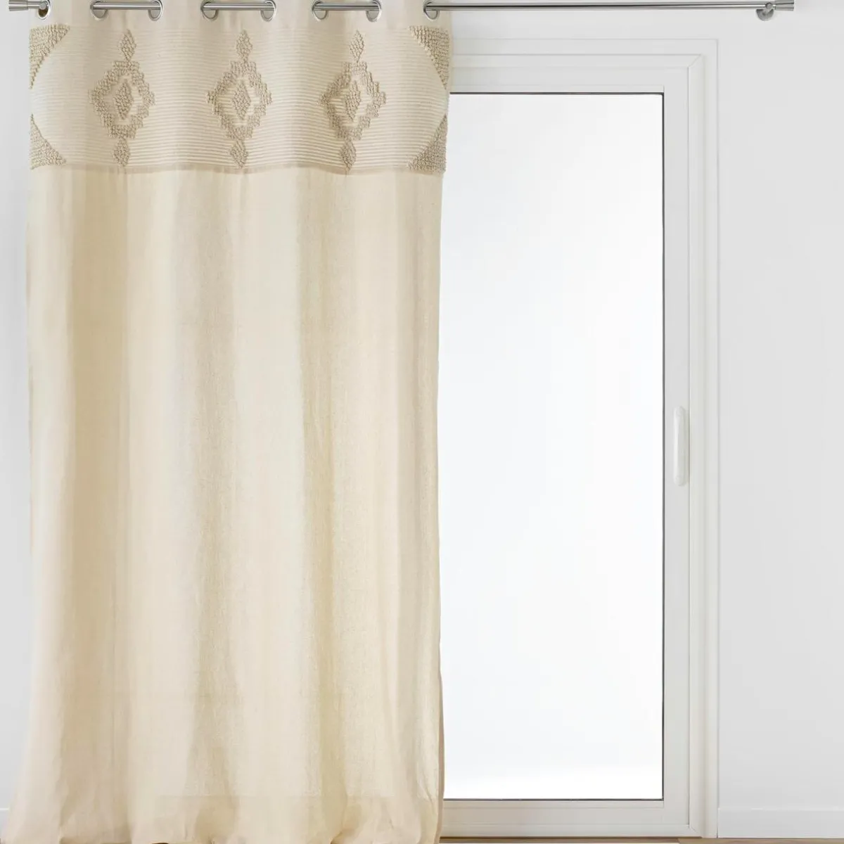douceur d'intu017drieur Rideau coton tufté (140 x 240 cm) Kamary Beige Outlet