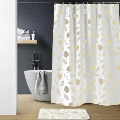 douceur d'intu017drieur Rideau de douche à anneaux (180 x 200 cm) Joya Blanc Sale