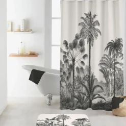 douceur d'intu017drieur Rideau de douche à anneaux (180 x 200 cm) Cocoty Noir