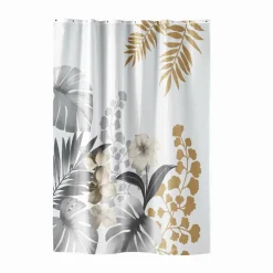 douceur d'intu017drieur Rideau de douche à anneaux (180 x 200 cm) Kelly Blanc Sale