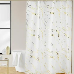 douceur d'intu017drieur Rideau de douche effet marbre (180 x 200 cm) Aquamarbre Blanc Online