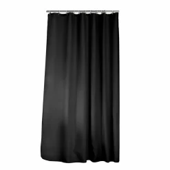 douceur d'intu017drieur Rideau de douche effet tissé à anneaux (180 x 200 cm) Quartz Noir Sale