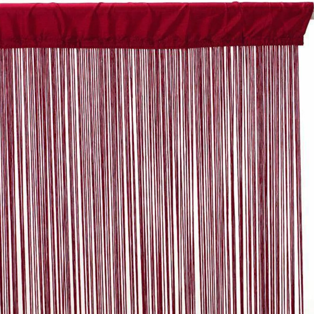 ATMOSPHERA Rideau de fil (90 x H200 cm) Uni Rouge grenat Bordeaux New