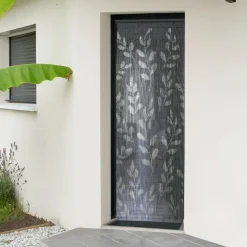 LUANCE Rideau de porte bambou (90 x 200 cm) Eucalyptus Gris Discount