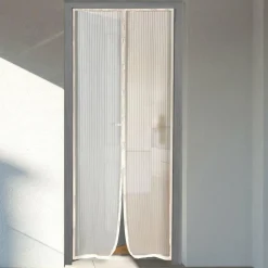 LUANCE Rideau de porte Moustiquaire (100 x H220 cm) Aimanté Ecru Sale