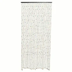 #N/A Rideau de porte perles bois (90 x 200 cm) Ally Multicolore Outlet