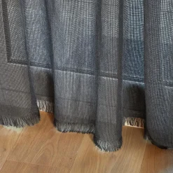 LUANCE Rideau de porte tissé (135 x 225 cm) Natural Gris Hot