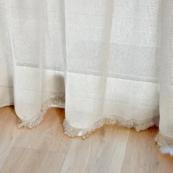 LUANCE Rideau de porte tissé (135 x 225 cm) Natural Ecru Outlet