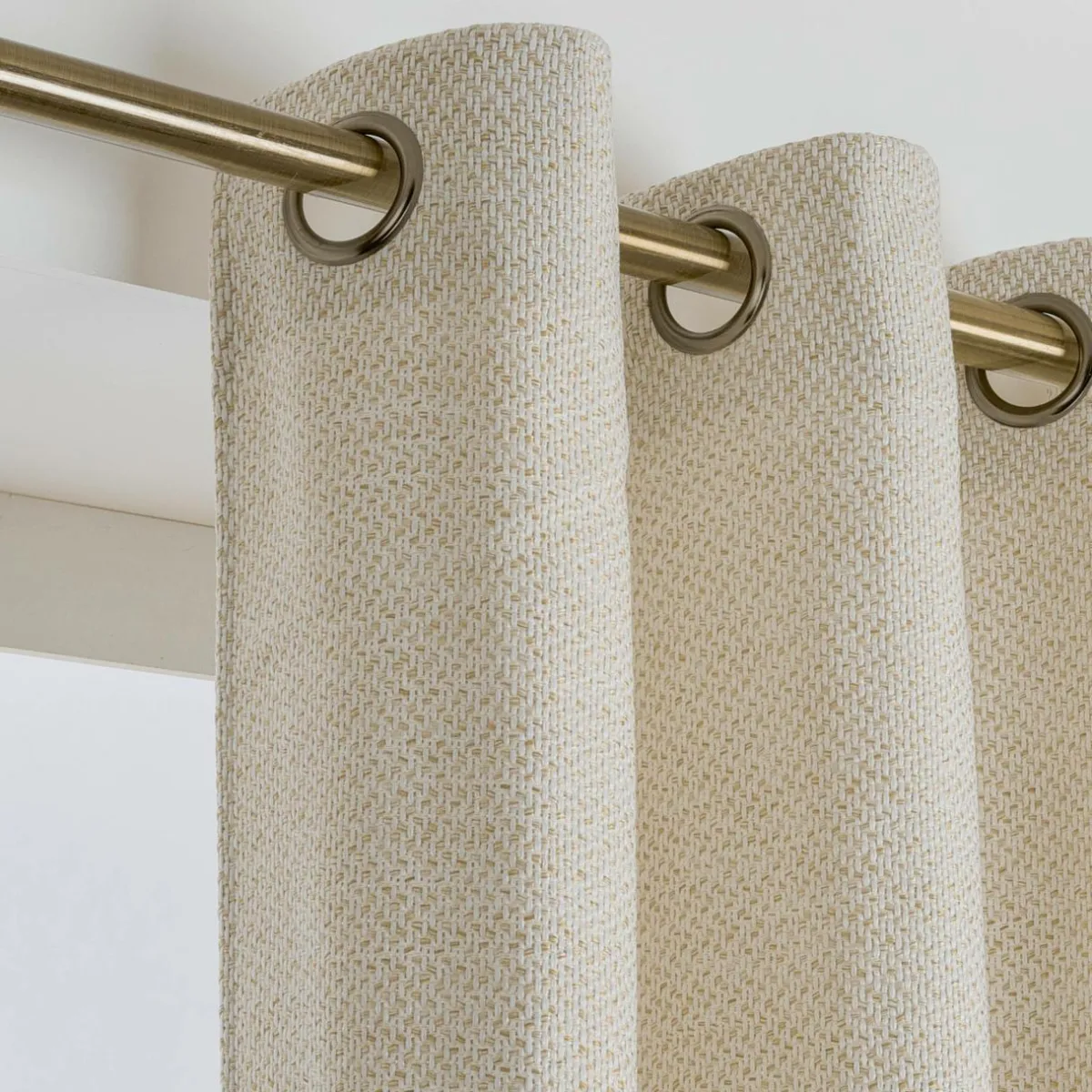 EMINZA Rideau effet chiné (140 x 240 cm) James sable Beige New