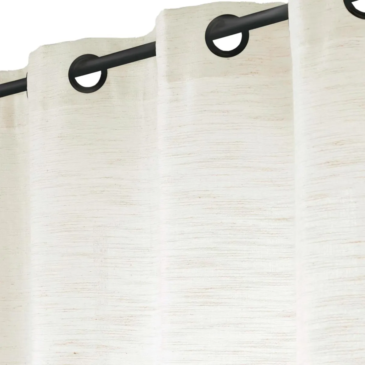 douceur d'intu017drieur Rideau effet lin tissé (140 x 260 cm) Nando Ecru