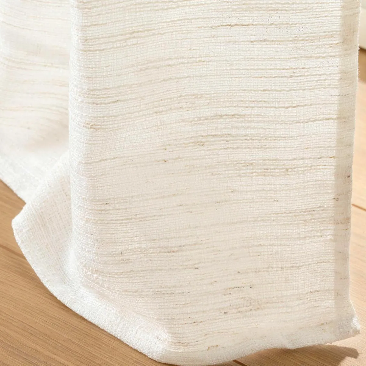 douceur d'intu017drieur Rideau effet lin tissé (140 x 260 cm) Nando Ecru