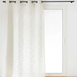 douceur d'intu017drieur Rideau effet lin tissé (140 x 260 cm) Nando Ecru