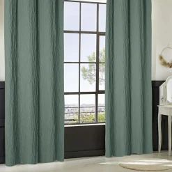 Atmosphera, cru017dateur d'intu017drieur Rideau effet plissé (135 x 260 cm) Maely Bleu Hot